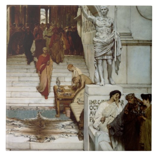 Alma-Tadema | Publiek in Agrippa, 1875 Tegeltje (Voorkant)
