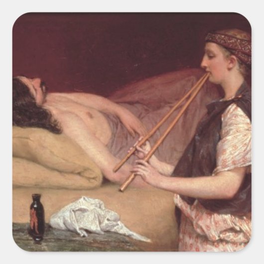 Alma-Tadema | Siesta, 1868 Vierkante Sticker (Voorkant)