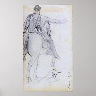 Alma-Tadema - standbeeld van Marcus Aurelius Poster