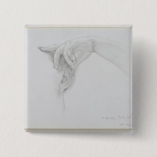 Alma-Tadema | Studie naar "Thermaie Antoniniane" Vierkante Button 5,1 Cm (Voorkant)