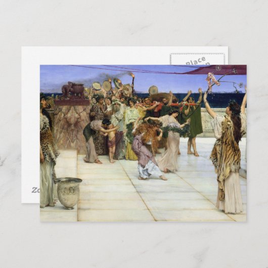 Alma-Tadema |Toewijzing aan Bacchus Briefkaart (Voorkant / Achterkant)