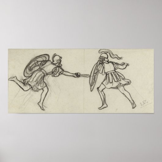 Alma-Tadema - Twee vechtende gymnasiasten met... Poster (Voorkant)