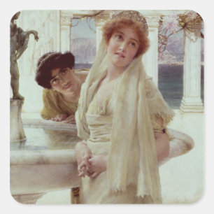 Alma-Tadema Verschil van mening Vierkante Sticker