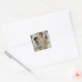 Alma-Tadema | Verschil van mening Vierkante Sticker (Envelop)