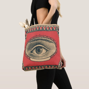 almachtige blik op wijsheid print tote bag