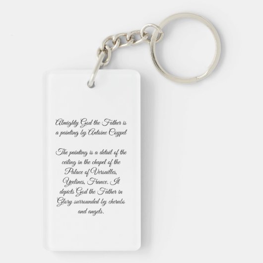 Almachtige God Sleutelhanger (achterkant)