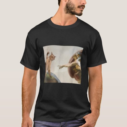 Almachtige Klap Grappige Kat God Schepping Van Ada T-shirt (Voorkant)