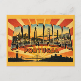 Almada Portugal Christus Koning-standbeeld Briefkaart