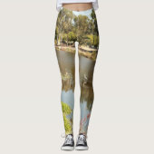 Almaden Lake Park met witte reiger Leggings (Voorkant)