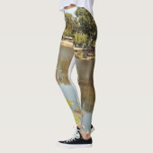Almaden Lake Park met witte reiger Leggings (Links)