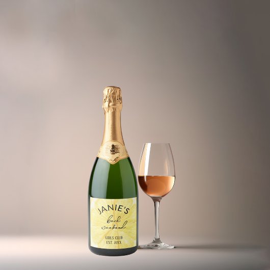 Almafi Citroen Bachelorette Feest | Bruids Pin/ Sparkling Wijnetiket