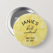 Almafi Citroen Bruidsmeisjesfeest | Bruidsspeld/ Ronde Button 7,6 Cm (Voorkant /achterkant)