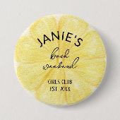 Almafi Citroen Bruidsmeisjesfeest | Bruidsspeld/ Ronde Button 7,6 Cm (Voorkant)