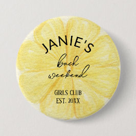 Almafi Citroen Bruidsmeisjesfeest | Bruidsspeld/ Ronde Button 7,6 Cm