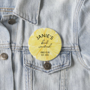 Almafi Citroen Bruidsmeisjesfeest   Bruidsspeld/ Ronde Button 7,6 Cm