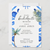 Almafi Vibes Blue Tegel vrijgezellenfeest weekend Kaart (Voorkant)