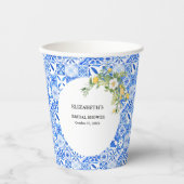 ALmafie Coast Mediterraans Citroen Tegels Bruiloft Papieren Bekers (Voorkant)