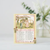 Almanac, maart 1884. Aries, de Ram Briefkaart (Staand voorkant)