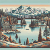 Almanor California 3 inch Vinyl Sticker (Voorkant)