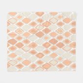 Almas diamant ikat soft peach fleece deken (Voorkant (Horizontaal))