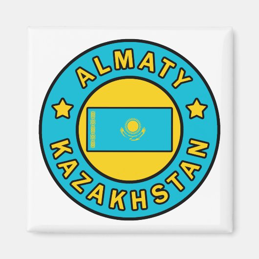 Almaty Kazachstan Magneet (Voorkant)