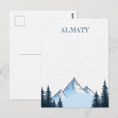 Almaty Kazachstan Reizen Briefkaart (Voorkant / Achterkant)