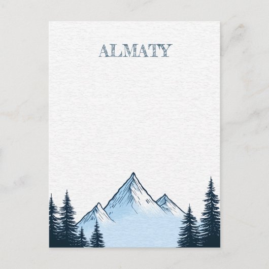 Almaty Kazachstan Reizen Briefkaart (Voorkant)