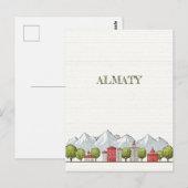 Almaty Kazachstan Reizen Briefkaart (Voorkant / Achterkant)