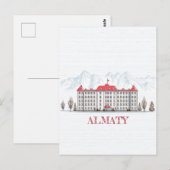 Almaty Kazachstan Reizen Briefkaart (Voorkant / Achterkant)
