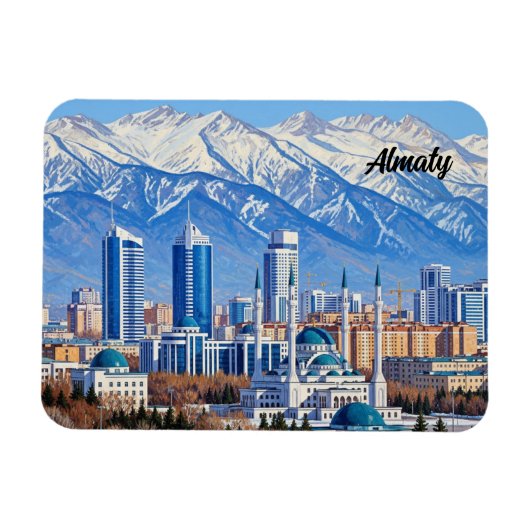 Almaty Kazachstan Reizen Magneet (Horizontaal)