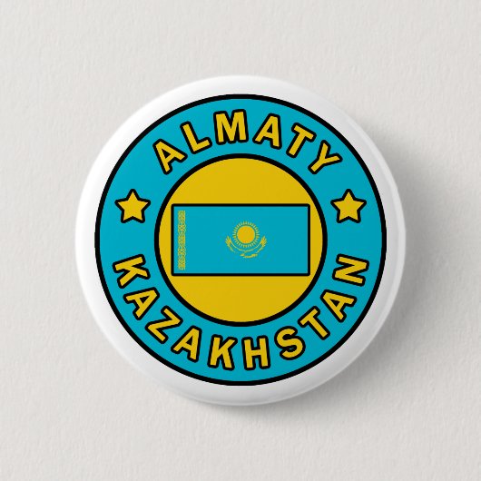 Almaty Kazachstan Ronde Button 5,7 Cm (Voorkant)