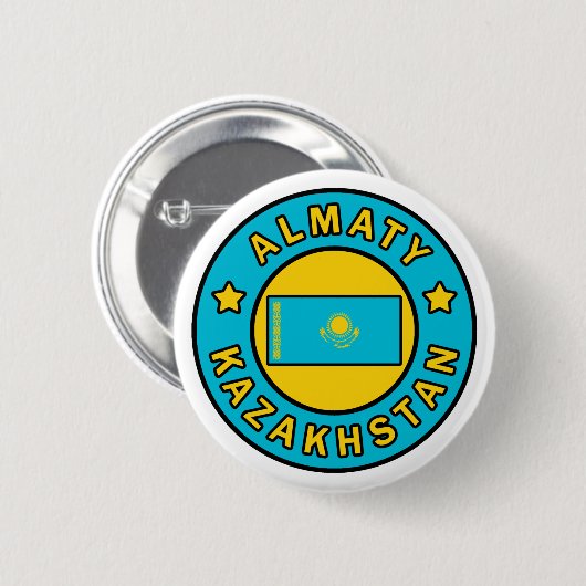 Almaty Kazachstan Ronde Button 5,7 Cm (Voorkant /achterkant)