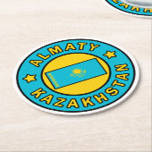 Almaty Kazachstan Ronde Kartonnen Onderzetter (Gebogen)