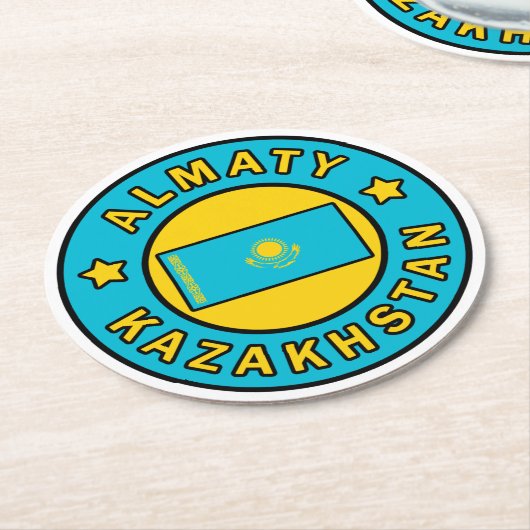 Almaty Kazachstan Ronde Kartonnen Onderzetter (Gebogen)