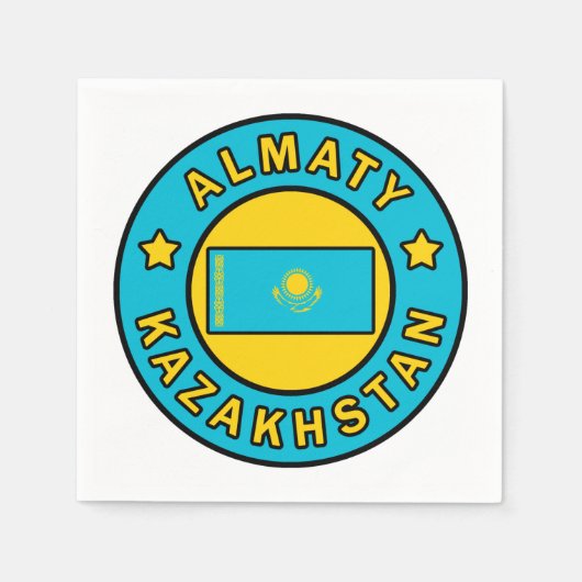 Almaty Kazachstan Servet (Voorkant)