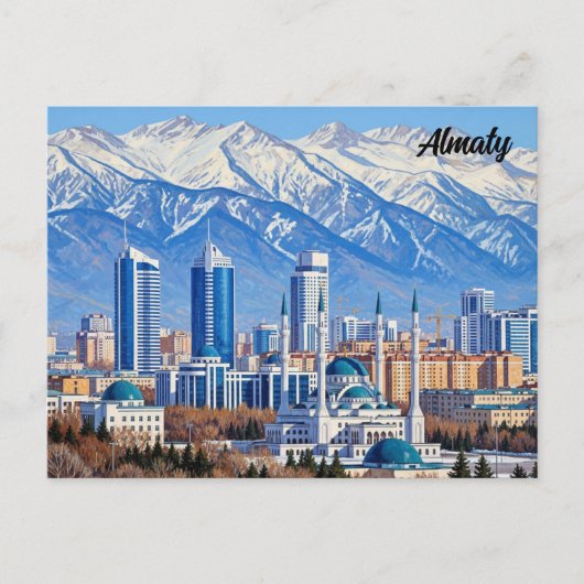 Almaty Kazakhstan Travel  Briefkaart (Voorkant)