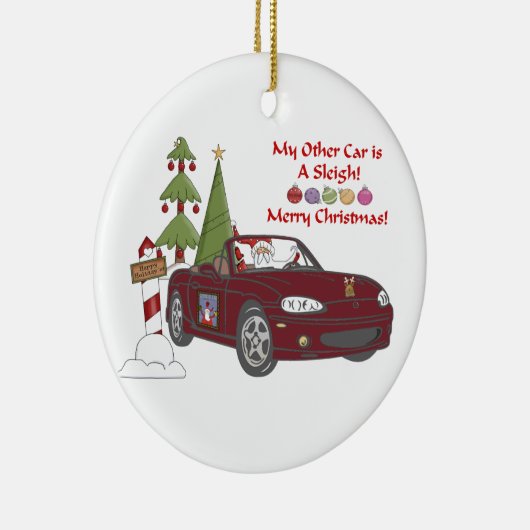 ALMC-Santa's slee-koper Keramisch Ornament (Rechts)