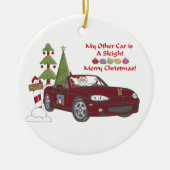 ALMC-Santa's slee-koper Keramisch Ornament (Voorkant)