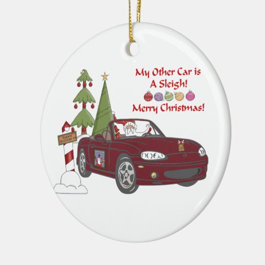 ALMC-Santa's slee-koper Keramisch Ornament (Links)