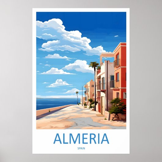 Almera Vintage Reisposter Ski Nationaal Park Poster (Voorkant)