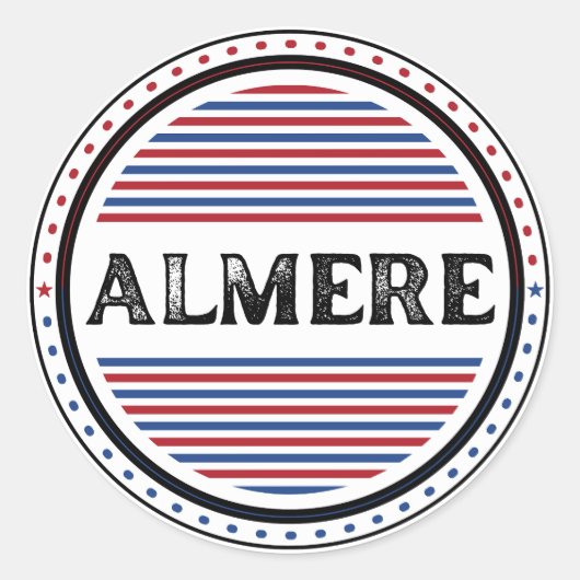 Almere City Pride Embleem – Nederlandse identiteit Ronde Sticker (Voorkant)