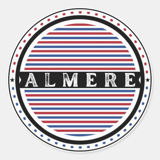 Almere City Pride Emblem – Dutch Identity Ronde Sticker (Voorkant)