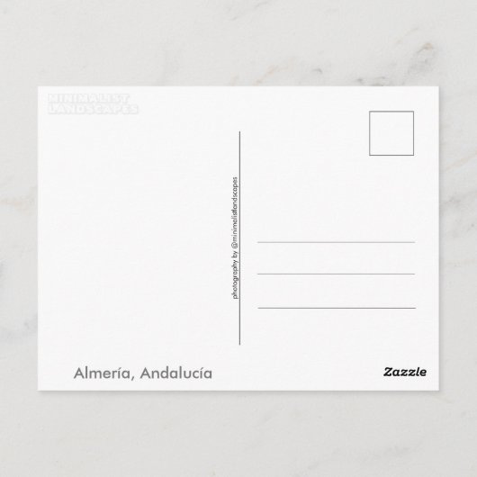 Almeria, Andalusië (Spanje) Briefkaart (Achterkant)
