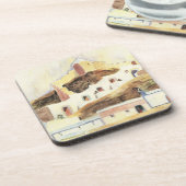 Almeria door Walter Gramatte, expressionisme Bier Onderzetter (Linkerzijde)