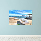 Almería, La Isleta Del Moro | Mar Mediterráneo Canvas Afdruk (Insitu (Houten vloer))