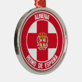 Almería Round Emblem Metalen Ornament (Rechts)