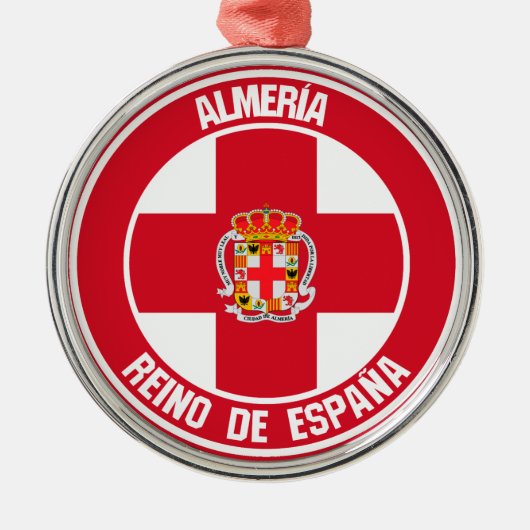 Almería Round Emblem Metalen Ornament (Voorkant)