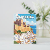 Almeria Spanje Alcazabar Reizen Briefkaart (Staand voorkant)