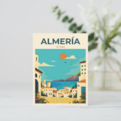 Almeria Spanje  Illustratie Reizen Briefkaart (Staand voorkant)