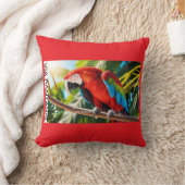 Almofada 40,6 cm x 40,6 cm Arara Vermelha Kussen (Deken)